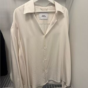 Daniel Simmons Drape Shirt Ivory - Medium